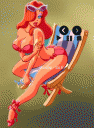 Jessica Rabbit Sunbathing